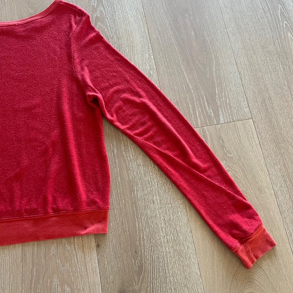 Wildfox Red Christmas Tree Baggy Beach Jumper Size Large - Picture 10 of 13